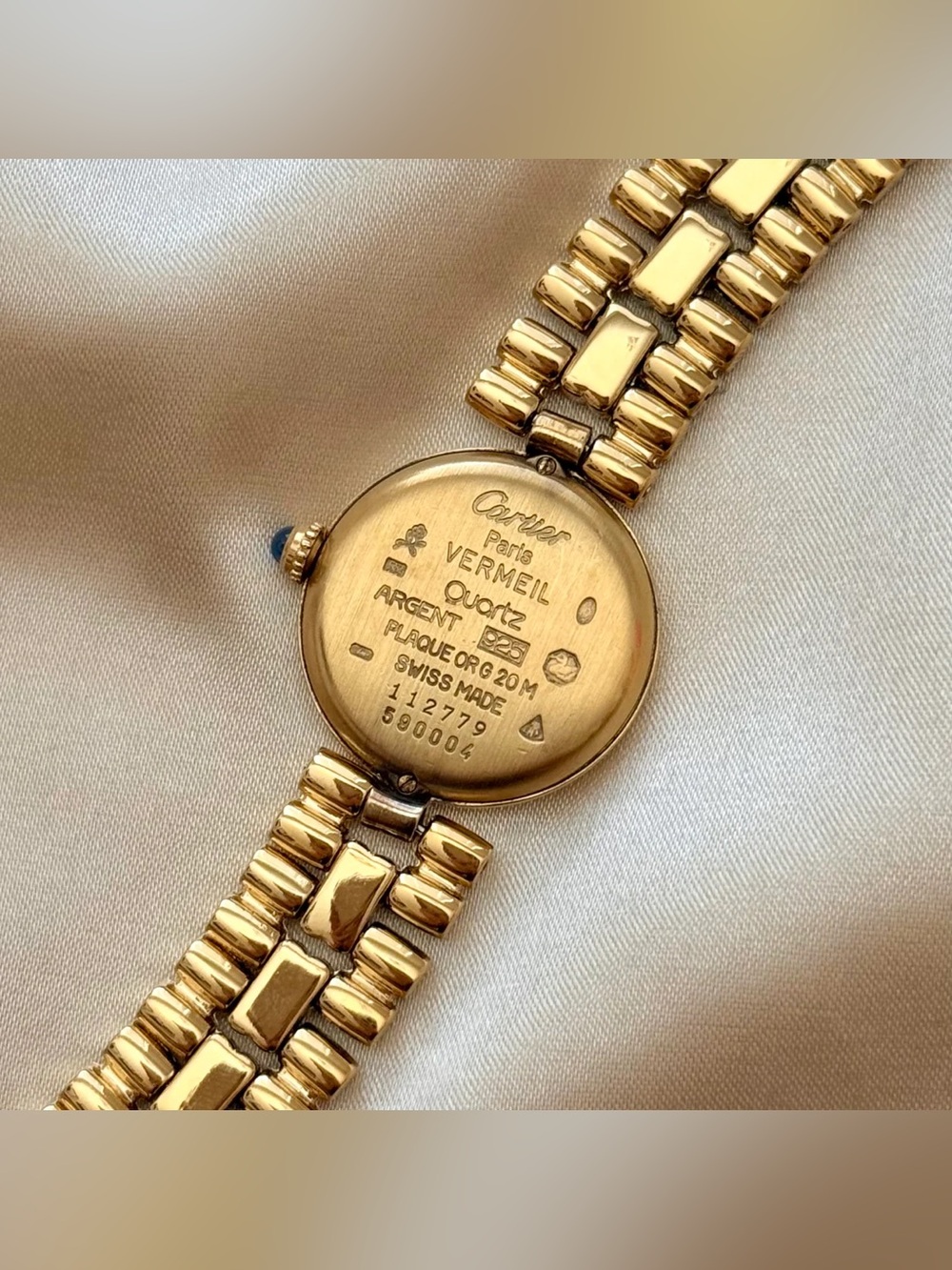 AUTHENTIC RARE VINTAGE CARTIER GOLD WATCH - WITH BOX - Picture 8 of 8